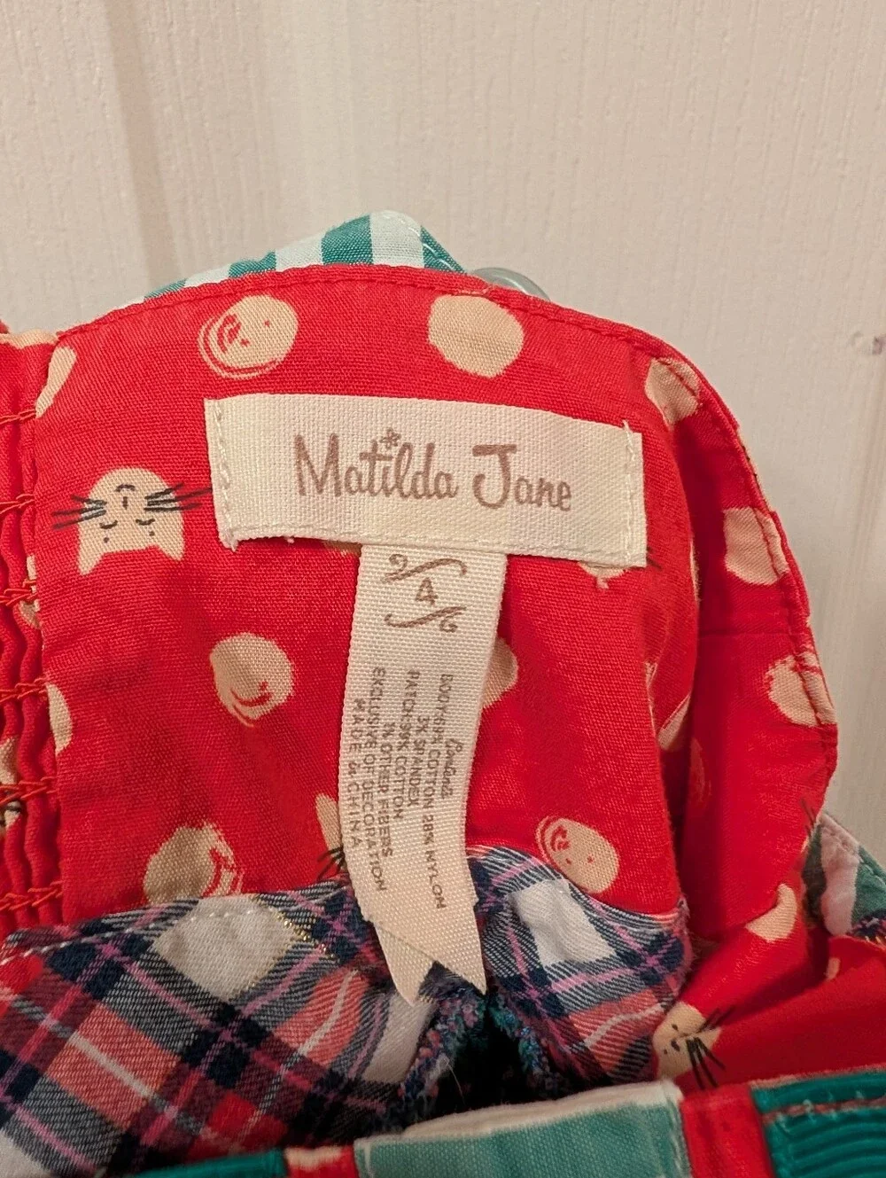Matilda Jane Make Believe Holly Days Knot Dress 4T
